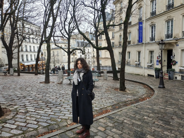 ‘Young Girl with a Flower Basket’: view from 13 rue Ravignan – site of the erstwhile Bateau-Lavoir